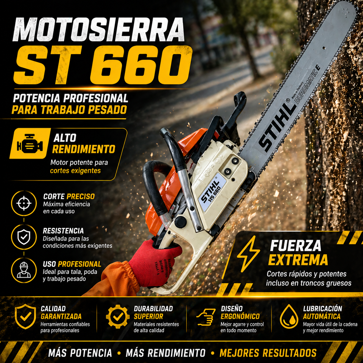 Motosierra ST 660 con Espada de 70CM + Obsequio de Aceite