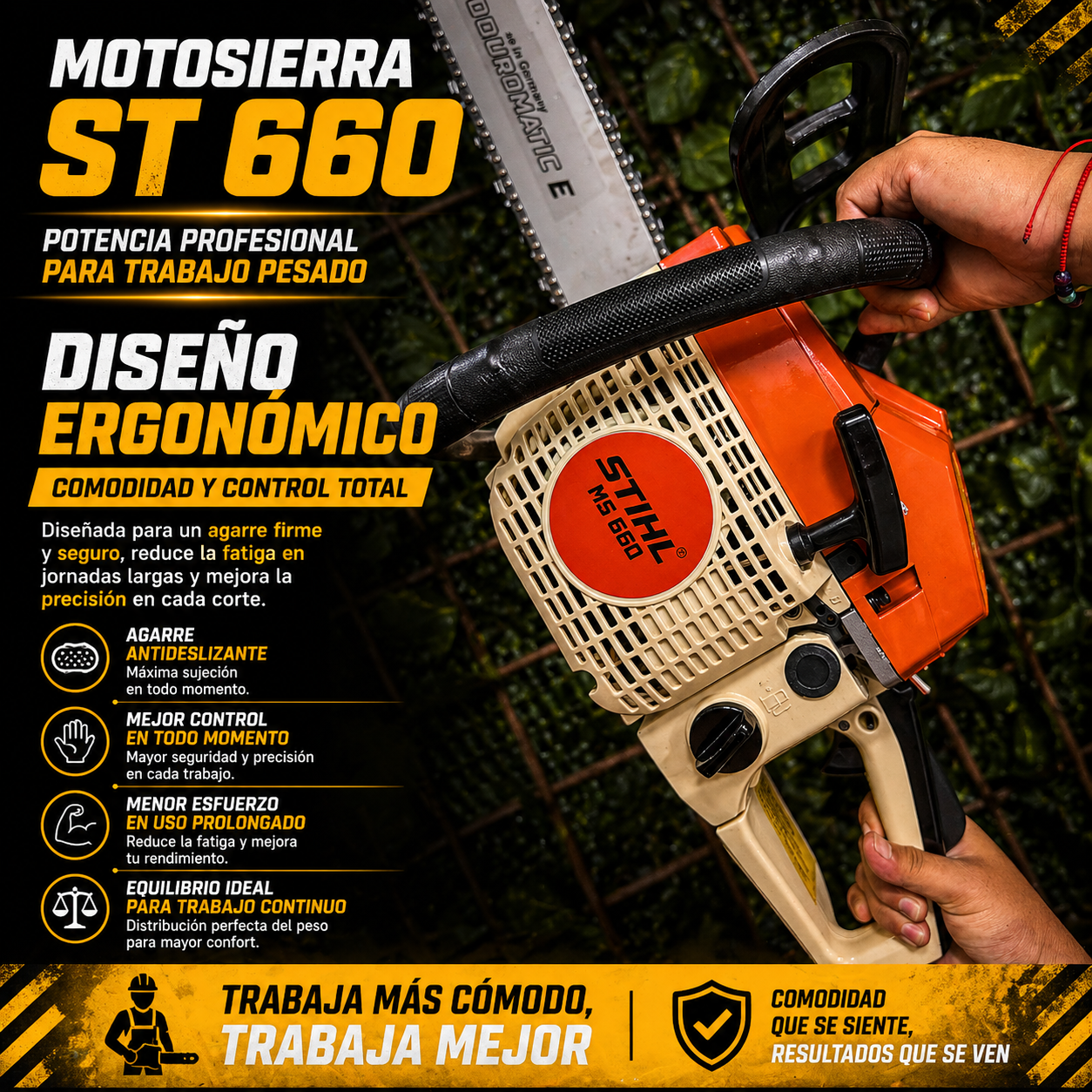 Motosierra ST 660 con Espada de 70CM + Obsequio de Aceite