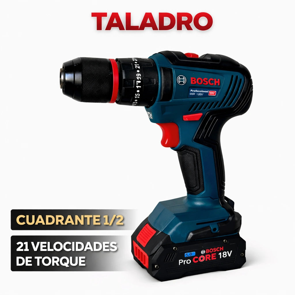 Combo 4 Herramientas Inalámbricas BS Profesional + 4 Baterías + Maletín
