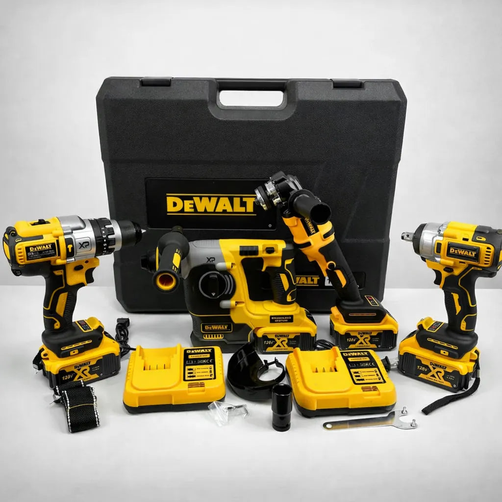 Combo Profesional DW de 4 Herramientas Inalámbricas – 4 Baterías + 2 Cargadores