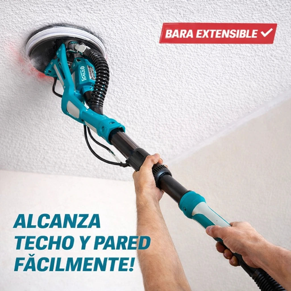 Lijadora de Pared Tipo Jirafa TOTAL ORIGINAL 1050W con Luz LED + Bolsa Recolectora