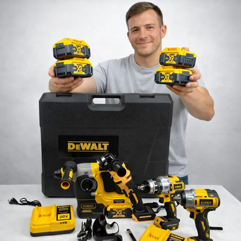 Combo Profesional DW de 4 Herramientas Inalámbricas – 4 Baterías + 2 Cargadores