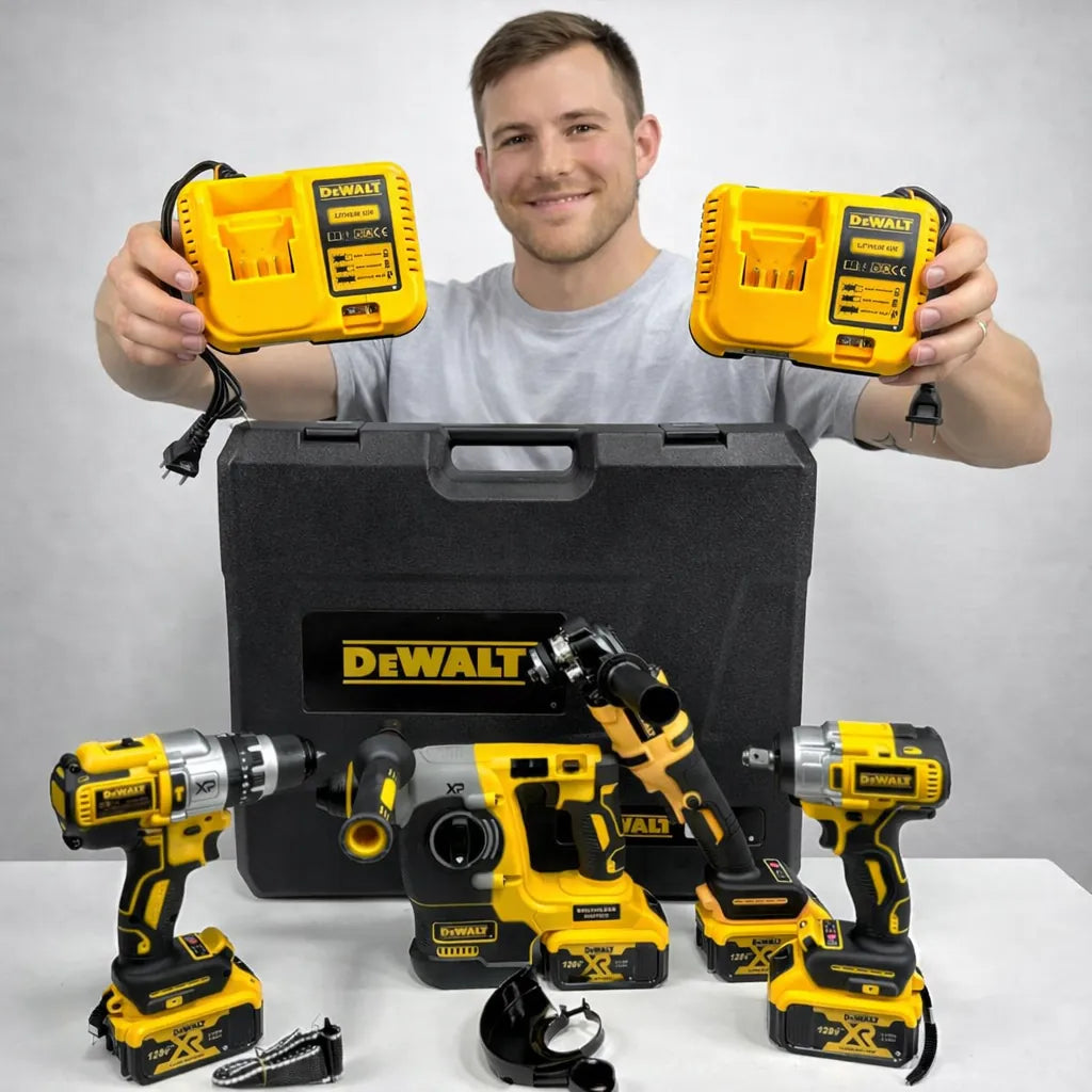 Combo Profesional DW de 4 Herramientas Inalámbricas – 4 Baterías + 2 Cargadores