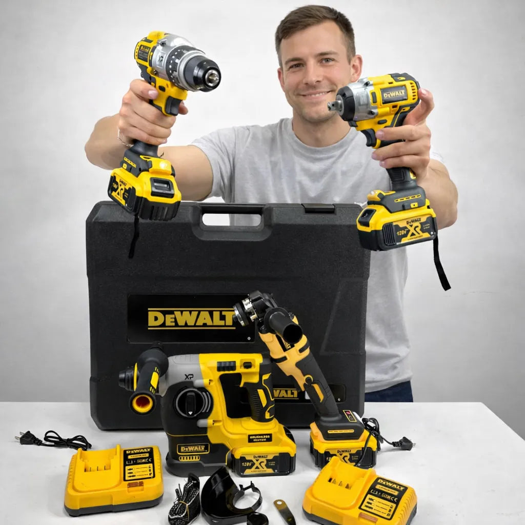 Combo Profesional DW de 4 Herramientas Inalámbricas – 4 Baterías + 2 Cargadores