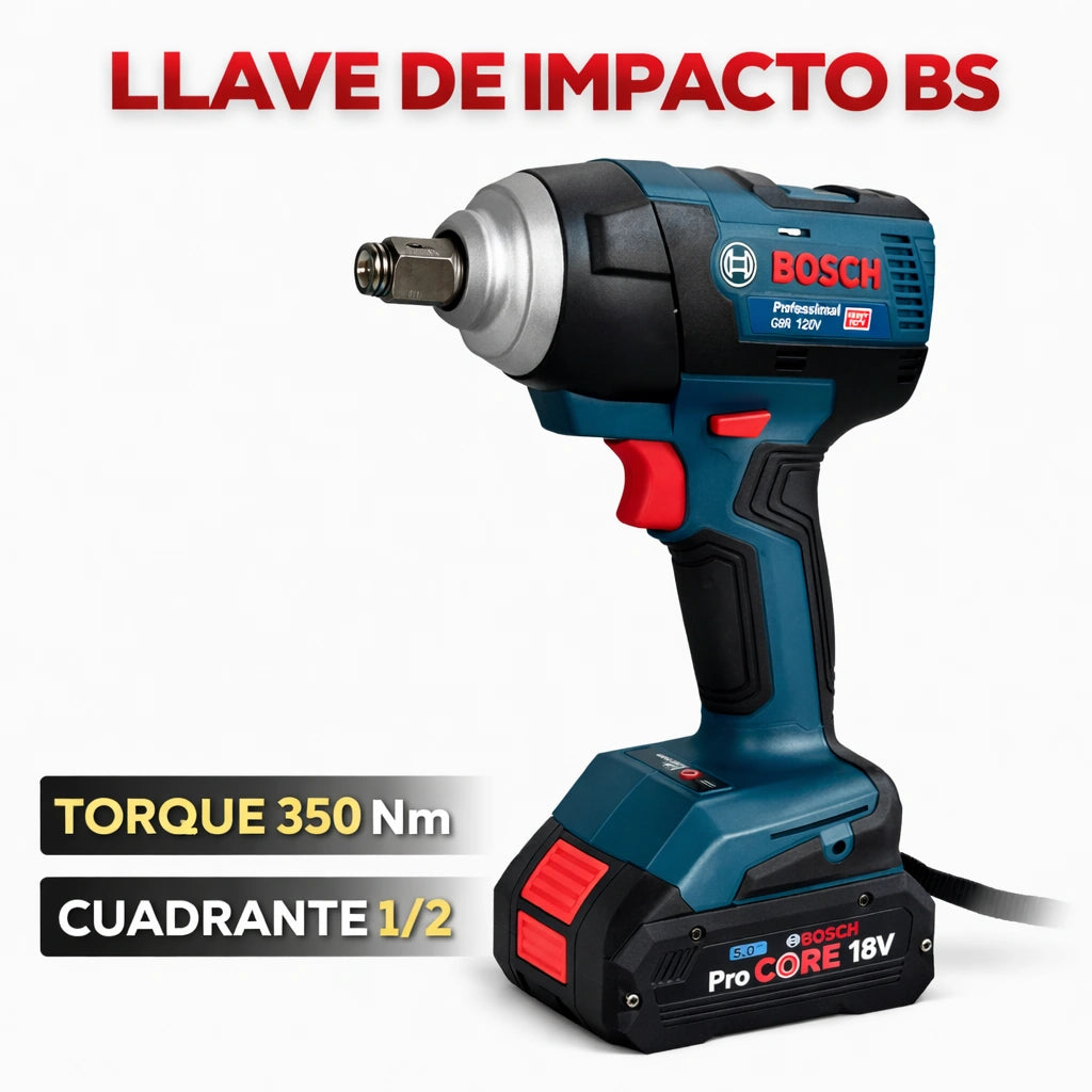 Combo 4 Herramientas Inalámbricas BS Profesional + 4 Baterías + Maletín