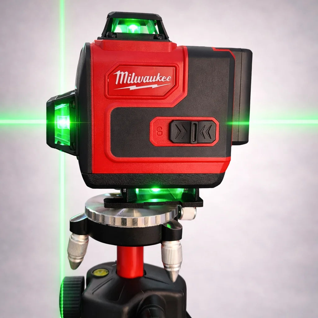 Nivel Láser Verde 360° Profesional con Trípode y Accesorios – Alta Precisión
