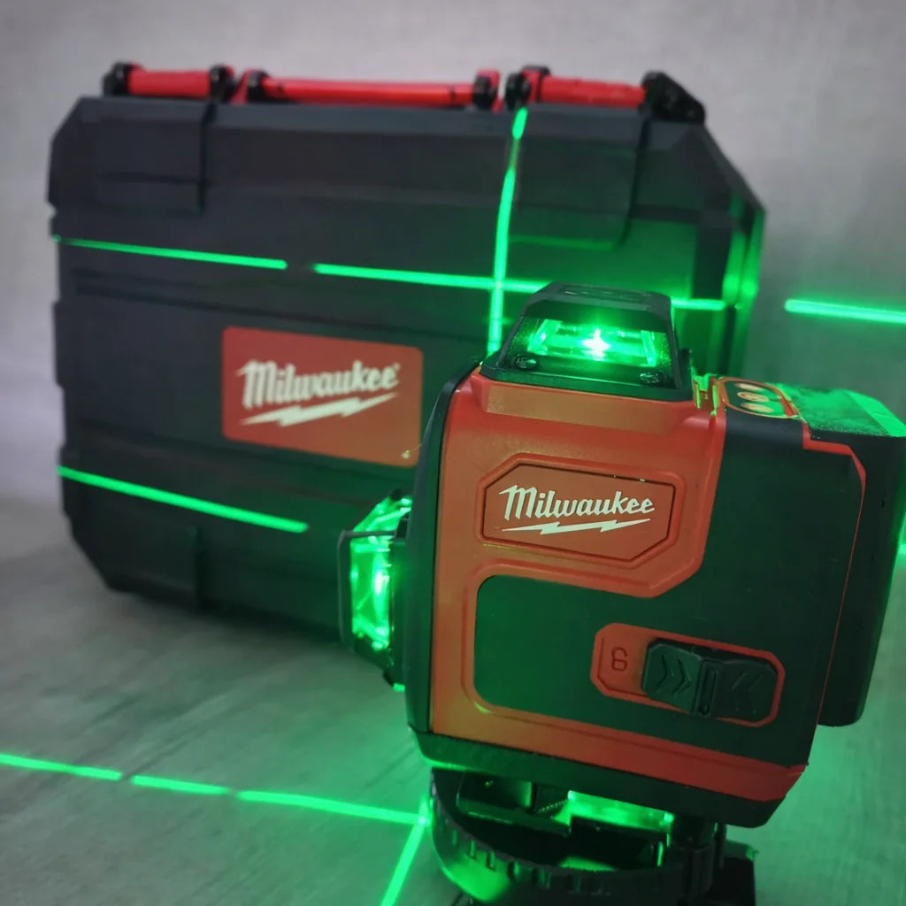 Nivel Láser Verde 360° Profesional con Trípode y Accesorios – Alta Precisión