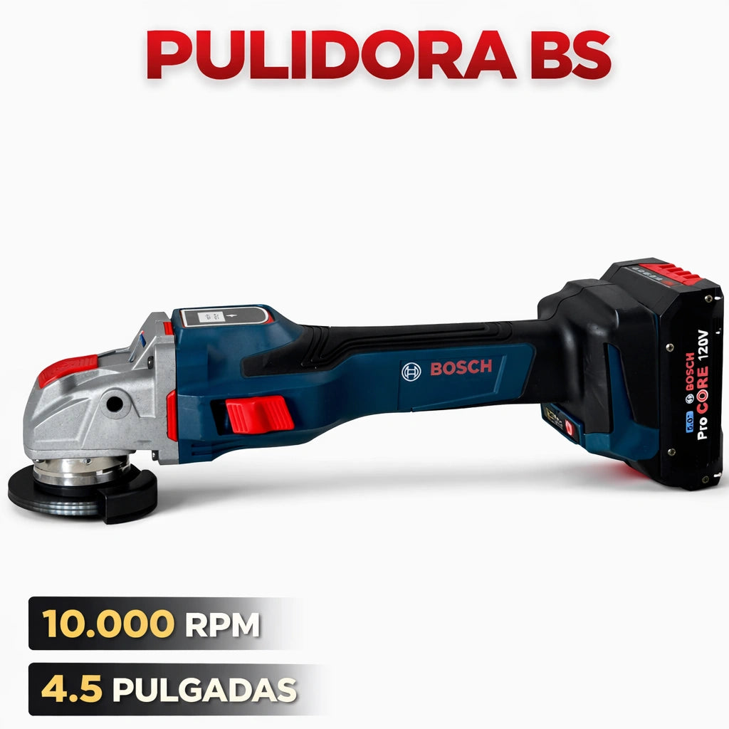 Combo 4 Herramientas Inalámbricas BS Profesional + 4 Baterías + Maletín
