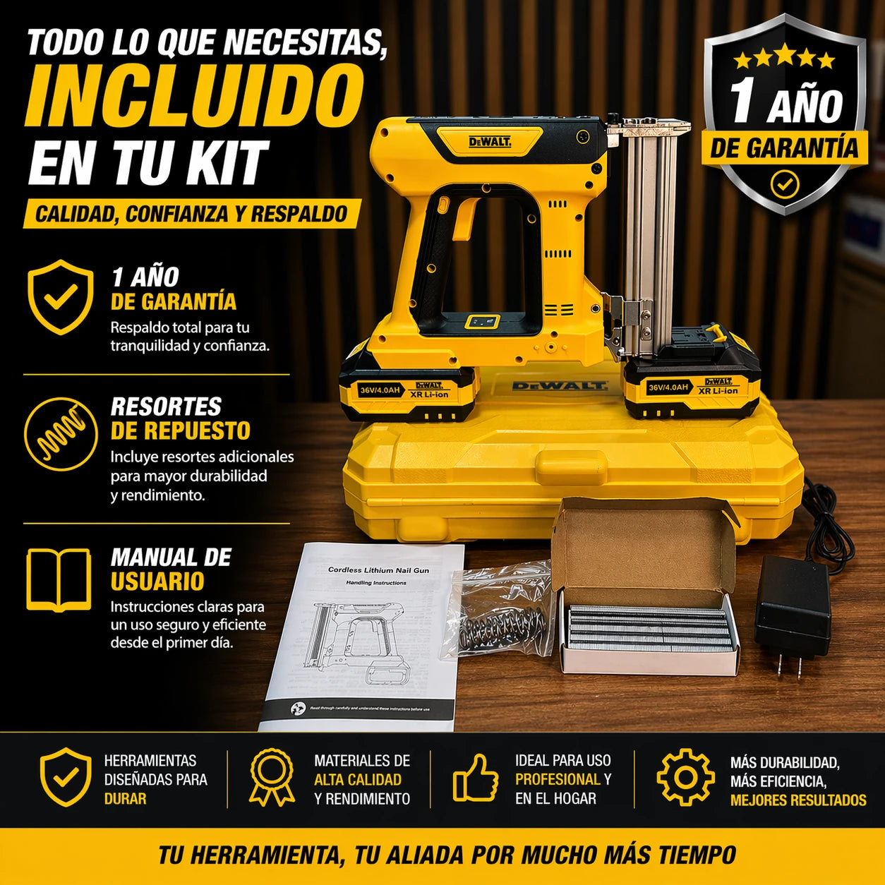 Clavadora y Grapadora 2 en 1 DW