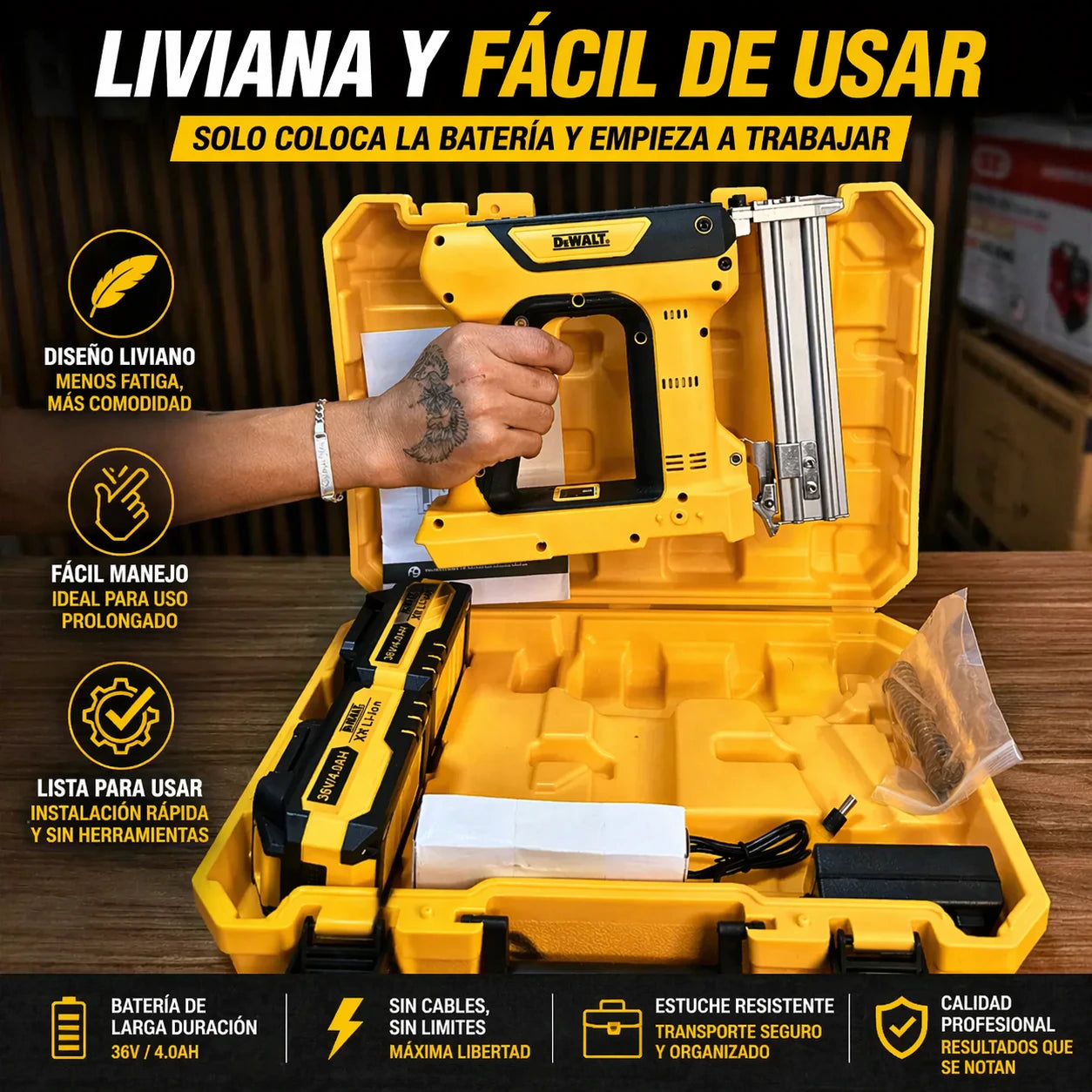 Clavadora y Grapadora 2 en 1 DW